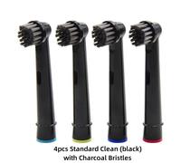 Têtes De Brosse De Rechange Pour Brosses À Dents Électriques Oral B,Fil À Action Croisée 3D Pro Blanc,Nettoyage De Précision (Pas Pour Io),4/8 Pièces.4 B With Charcoal.