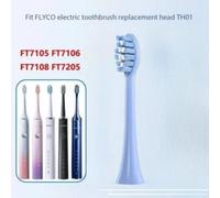 Têtes De Brosse De Rechange Pour Flyco Ft7105/Ft7106/Ft7108/Ft7205,6 Pièces,Tête De Brosse À Dents Électrique,Buse À Poils D'Emballage Sous Vide.6Pcs Ice Blue