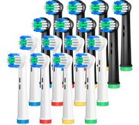 Têtes De Brosse De Rechange Pour Oral B,16 Têtes De Brosse À Dents Électriques De Rechange Pour Oral B Braun,Têtes De Brosse À Dents Rechargeables Compatibles Avec Oral B Pro1000/3000/5000[Z148]