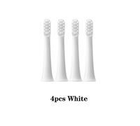 Têtes De Brosse De Rechange Pour Xiaomi Mijia T100,Brosse À Dents Électrique Sonique,Emballage Sous Vide,Buses Adaptées À Poils Souples Dupont.4White