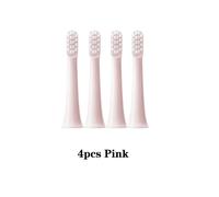Têtes De Brosse De Rechange Pour Xiaomi Mijia T100,Brosse À Dents Électrique Sonique,Emballage Sous Vide,Buses Adaptées À Poils Souples Dupont.4Pink