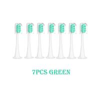 Têtes De Brosse De Rechange Pour Xiaomi Mijia T300/T500/T700,Avec Bouchons,Emballage Scellé,Têtes Souples Pour Brosses À Dents Électriques Soniques.7Green
