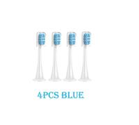 Têtes De Brosse De Rechange Pour Xiaomi Mijia T300/T500/T700,Avec Bouchons,Emballage Scellé,Têtes Souples Pour Brosses À Dents Électriques Soniques.4Blue
