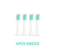 Têtes De Brosse De Rechange Pour Xiaomi Mijia T300/T500/T700,Avec Bouchons,Emballage Scellé,Têtes Souples Pour Brosses À Dents Électriques Soniques.4Green