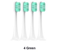 Têtes De Brosse De Rechange Pour Xiaomi Mijia T300/T500/T700,Pour Brosses À Dents Électriques Soniques Avec Capuchons,Emballage Scellé,Têtes Souples.4Green