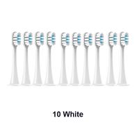 Têtes De Brosse De Rechange Pour Xiaomi Mijia T300/T500/T700,Pour Brosses À Dents Électriques Soniques Avec Capuchons,Emballage Scellé,Têtes Souples.10White