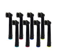 Têtes de brosse en charbon de bambou noir, compatibles avec les brosses à dents électriques OB Advance Power/Pro Health/Triumph/3D Excel/Vitality Precision.(8pcs black)