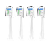 Têtes de brosse for adultes, compatibles avec Xiaomi, X1 X3 2/4-Pack | Têtes de brosse à dents électrique en plastique, type à ondes acoustiques(4pas white)