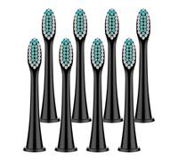 Têtes De Brosse Medium, Compatible Avec Philips, HX4100 5950 9500 | 4/8/12/20 pcs, pour Sonicare 1100 2100 4100 4300 5100 5300 6100 6500 7000, 9000, 9300, 9700(Black-8 Pcs)