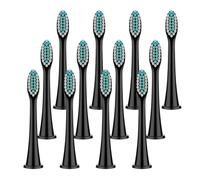 Têtes De Brosse Medium, Compatible Avec Philips, HX4100 5950 9500 | 4/8/12/20 pcs, pour Sonicare 1100 2100 4100 4300 5100 5300 6100 6500 7000, 9000, 9300, 9700(Black-12 Pcs)
