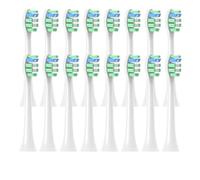Têtes de brosse métalliques, compatibles avec Philips, 1100 2100 4100 5100 | 6500 6100 7500 têtes de brosse à dents de rechange à clipser for adultes(16Pcs-Green)