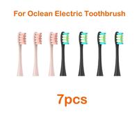 Têtes De Brosse Pour Oclean Flow/X/Xpro/ Z1/ F1/ One/ Air 2 /Se,Brosse À Dents Sonique Souple,Aspirateur,Poils Dupont,7 Pièces,Têtes De Rechange.3Pink 4Black.