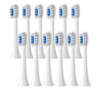 Têtes de brosse rechange compatibles avec les brosses à dents électriques soniques Xiaomi Mijia T301, T302 et T501/501C ; embouts poils souples(T301-302-WH-12Pcs)