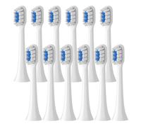Têtes de brosse rechange compatibles avec les brosses à dents électriques soniques Xiaomi Mijia T301, T302 et T501/501C ; embouts poils souples(T301-302-WH-12Pcs)