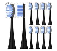 Têtes de brosse rechange compatibles avec les brosses à dents électriques Spotlight Oral Care, for soniques(Black)