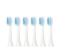 Têtes de brosse rechange for à dents électrique ultrasonique TONGWODE E819 E810 EC810, embouts poils souples avec joint d'étanchéité(6PCS White EC810)