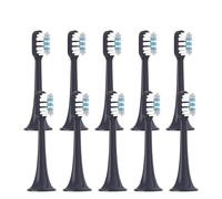 Têtes de brosse remplaçables, compatibles avec Xiaomi Mijia T301 et T302, poils doux et propres, buses blanches et bleues(10 Blue)