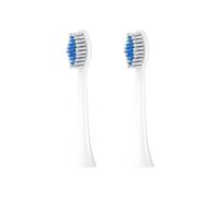 Têtes de brosse souples compatibles avec à dents électrique, recharge tête remplacement for 12/20 2/4/8/1100 2100 pièces(White-2 Pcs)