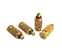 Têtes de brumisation en laiton de remplacement, buse de monsieur, pulvérisation d'atomisation à basse pression pour le refroidissement extérieur du jardinage, 50 pièces 2 sections Orifice Dia 0.1mm