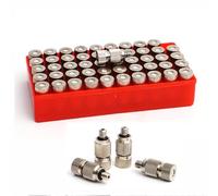 Têtes de buses de brumisation, têtes de rechange en laiton for pulvérisateur atomiseur haute pression 80 pièces, pelouse de patio, aménagement paysager, contrôle de la poussière,(Silver,0.1mm)