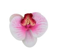 Têtes de fleurs d'orchidées artificielles, 40 pièces, 3.9 pouces, fausses en vrac for centres table mariage, décoration maison DIY(White Pink)