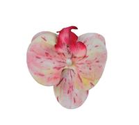 Têtes de fleurs d'orchidées artificielles, 40 pièces, 3.9 pouces, fausses en vrac for centres table mariage, décoration maison DIY(Pink Beige)