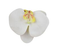 Têtes de fleurs d'orchidées artificielles, 40 pièces, 3.9 pouces, fausses en vrac for centres table mariage, décoration maison DIY(Cream White)