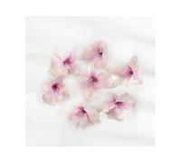 Têtes de fleurs d'orchidées artificielles rouges, 20 pièces, 3.1 pouces, fausses en soie for Bouquet mariage, artisanat DIY(Light Pink)
