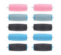 Têtes de galets de remplacement compatibles pour lime électronique Amope Pedi Perfect - Grand (4x) et normal (6x) - Traitement des durillons - Pieds lisses - Accessoire indispensable - Paquet de 10