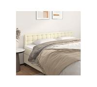 vidaXL Têtes de lit 2 pcs Crème 80x5x78/88 cm Similicuir Blanc G