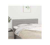 Têtes de lit 2 pcs Gris clair 72x5x78 88 cm Tissu