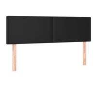 vidaXL Lot de 2 têtes de lit pour lit simple Similicuir Noir 72×5×78/88 cm Hauteur réglable