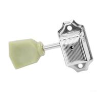 Têtes de machine améliorées pour Gibson Les Paul, 3L 3R, poignée rétro en pierre de jade synthétique (argenté)