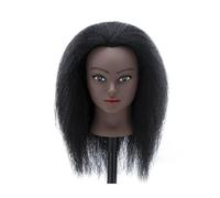 Têtes de mannequin afro en cheveux humains, for la pratique du coiffage et tressage(14 inch A)