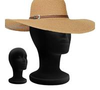 Têtes De Mannequin Femme & D'hommes En Polystyrène Flocage Noir, Tete En Polystyrene Têtes De Mannequin Pour Perruque Tetes Perruques Wig CapTete Pour Perruque Head Mannequins Pour Perruques Mousse