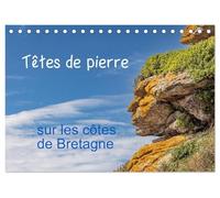 Têtes de pierre sur les côtes de Bretagne (Calendrier de bureau 2027 DIN A5 vertical), CALVENDO calendrier mensuel: créatures mystérieuses dans les rochers des côtes bretonnes