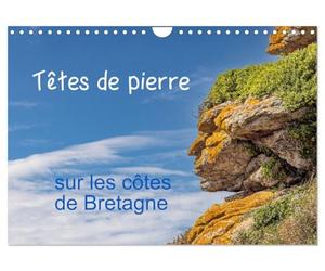 Têtes de pierre sur les côtes de Bretagne (Calendrier mural 2027 DIN A4 vertical), CALVENDO calendrier mensuel: créatures mystérieuses dans les rochers des côtes bretonnes