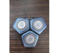 Têtes de Rasage SH71/50, 1 Pièce, Compatibles avec Rasoirs Phil*ps Série S5000 (S5xxx) et S7000 (S7xxx) - Remplace RQ12/70, RQ12/60, SH60/70, SH70/70 (Bleu)