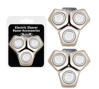 Têtes de rasage SH71/50 Compatibles avec les rasoirs Phil*is Série S5000 (S5XXX), S7000 (S7XXX),SH60/70 et SH71/50,lot de 2 (Couleur champagne)