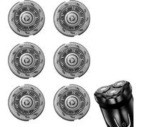 Têtes de rasoir de rechange Lot de 6 Compatibles avec les rasoirs Series 1000,2000,3000,Feike,Pentium,Xianke,Skyworth,Superman,Lames de rasage de haute qualité,Auto affûtage Non d'origine(Q331)
