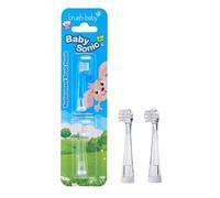 Têtes de rechange Brush-Baby BabySonic pour brosse électrique BabySonic | Stade 2 Naissance - Premières dents | 0-18 mois | 2 têtes de rechange pour bébés 0 à 18 mois fournies