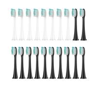 Têtes de rechange for brosse à dents, compatibles avec Philips Sonicare(8 White 12 Black)