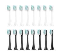 Têtes de rechange for brosse à dents, compatibles avec Philips Sonicare(8 White 8 Black)