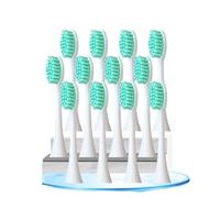 Têtes de rechange for brosse à dents électrique, paquet 4/8/12, compatibles avec les modèles la série HX2 HX2021, HX2421, HX2431(12pcs)