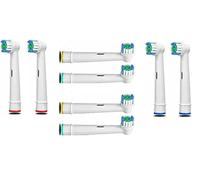 Têtes de rechange pour brosse à dents Oral-B, lot de 8 têtes de rechange compatibles avec brosse à dents électrique Oral B Braun