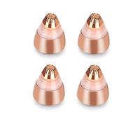 Têtes De Rechange Pour Épilateur À Sourcils Compatibles Avec L'outil D'épilation Du Visage Finishing Touch Flawless Pour Les Femmes Finition Lisse, Avec Brosse De Nettoyage, Or Rose (4 Pièces)