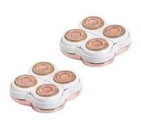 Têtes de rechange pour épilateur de cheveux or rose pour femme - 1 lot avec 4 têtes et brosse de nettoyage, imperméables, flottantes 3D, ajustement universel