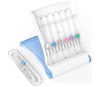 Têtes de rechange pour Waterpik, médiators de rechange pour hydropulseur Water Pik (8 embouts de prothèse pour implant + étui de rangement + étui de voyage)