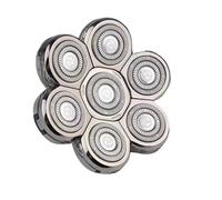 Têtes de rechange universelles for hommes à 7 lames, Kit de lames de rasoir et de coupe-bordure lavables 7D flottantes