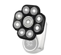 Têtes de remplacement du rasoir - lames rotatives universelles de 9 tête, conception de vitesse extrême à double anneau | Solution de rasage chauve à sec humide pour les hommes, outil de toilettage de